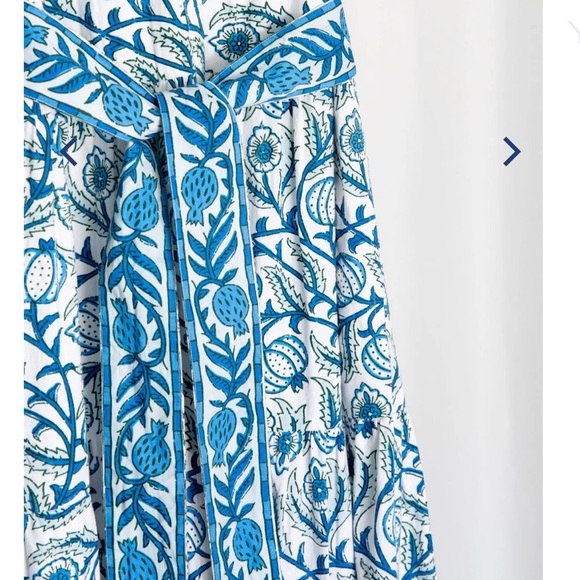 Erica Wilson Nantucket XS Pomegranate Print Maxi or Midi Long Dress - Picture 7 of 11